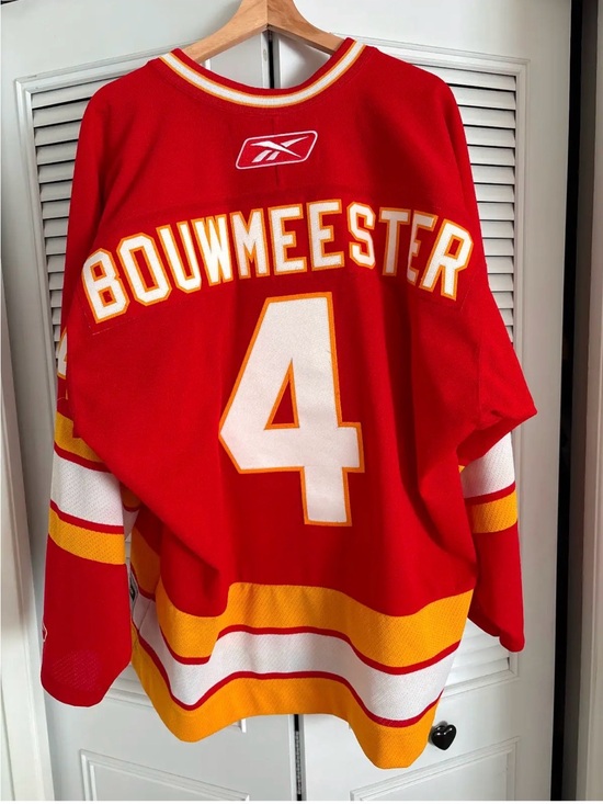 Reebok Other - Calgary Flames Reebok Red and Yellow Boumeester #4 Hockey Jersey